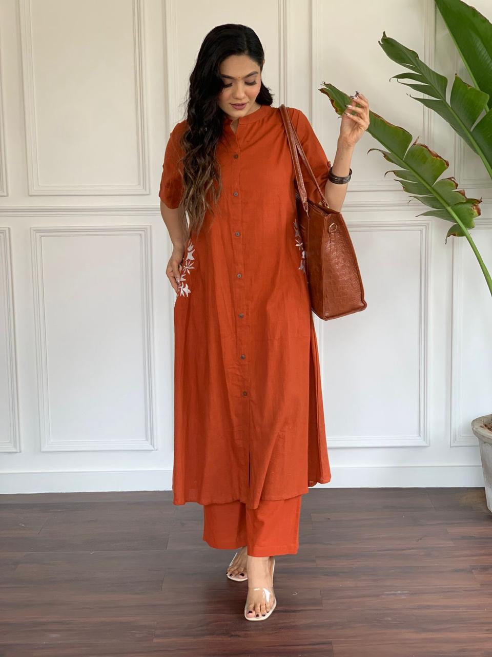 South Cotton Kurti And Palazzo For Women