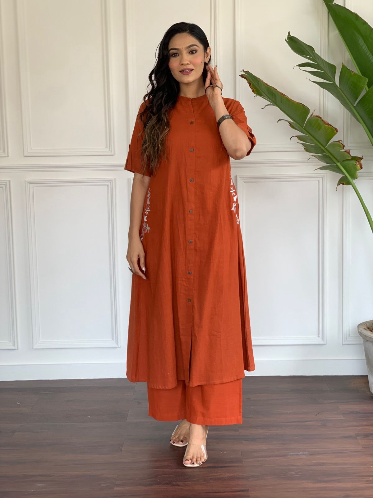 South Cotton Kurti And Palazzo For Women