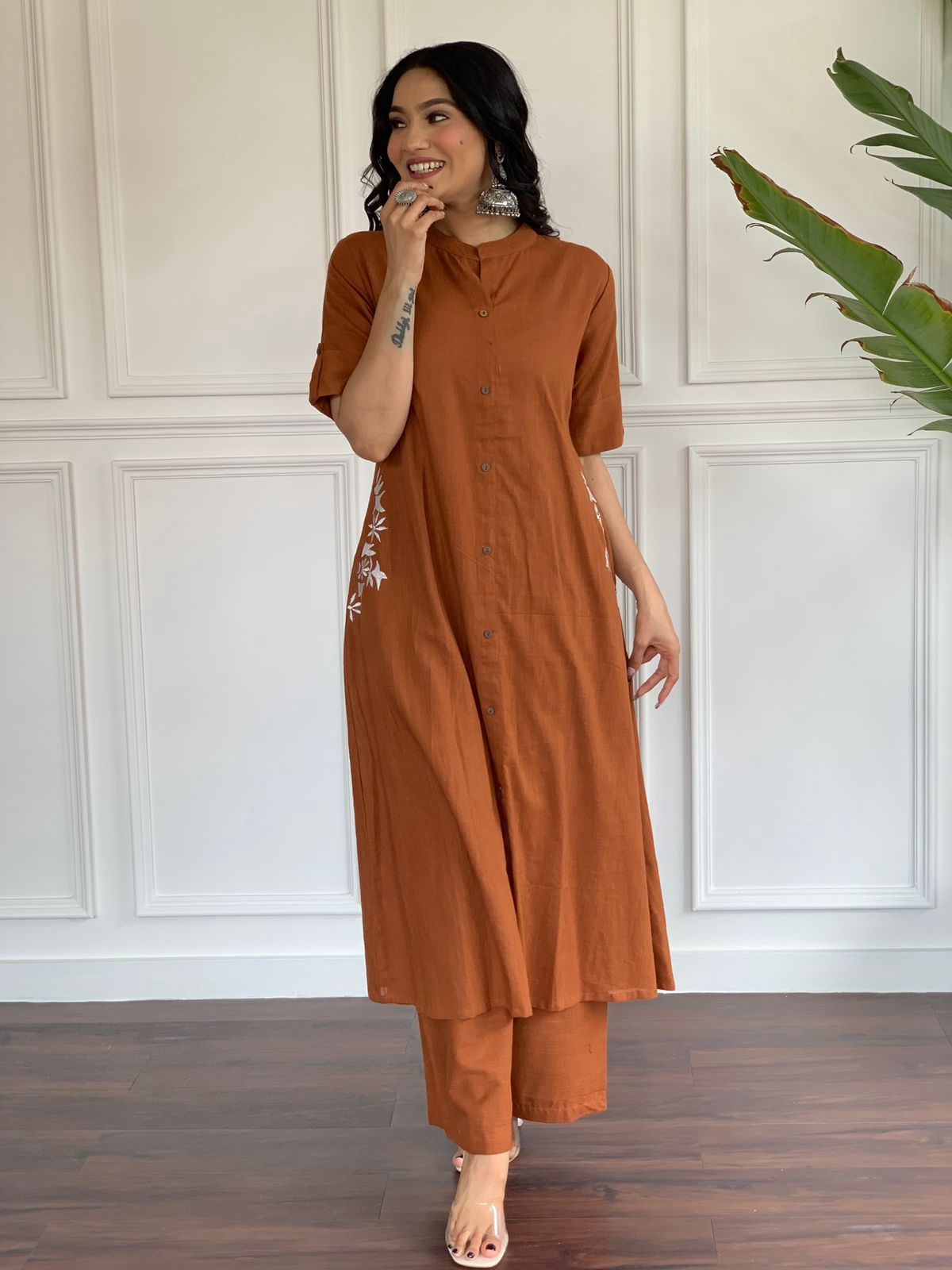 South Cotton Kurti And Palazzo For Women
