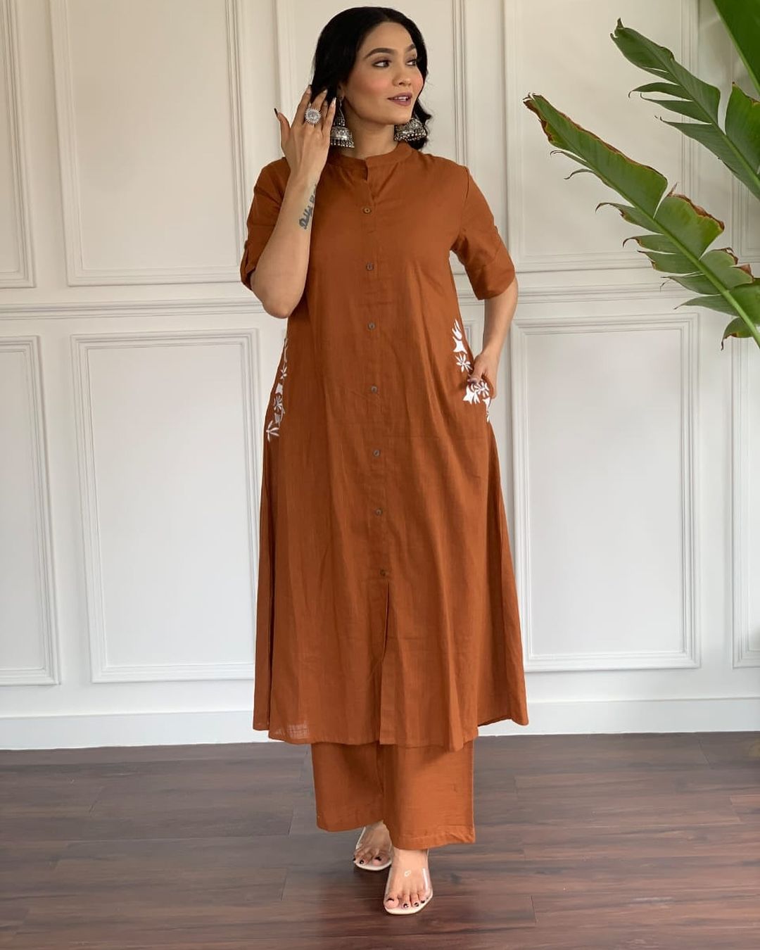 South Cotton Kurti And Palazzo For Women