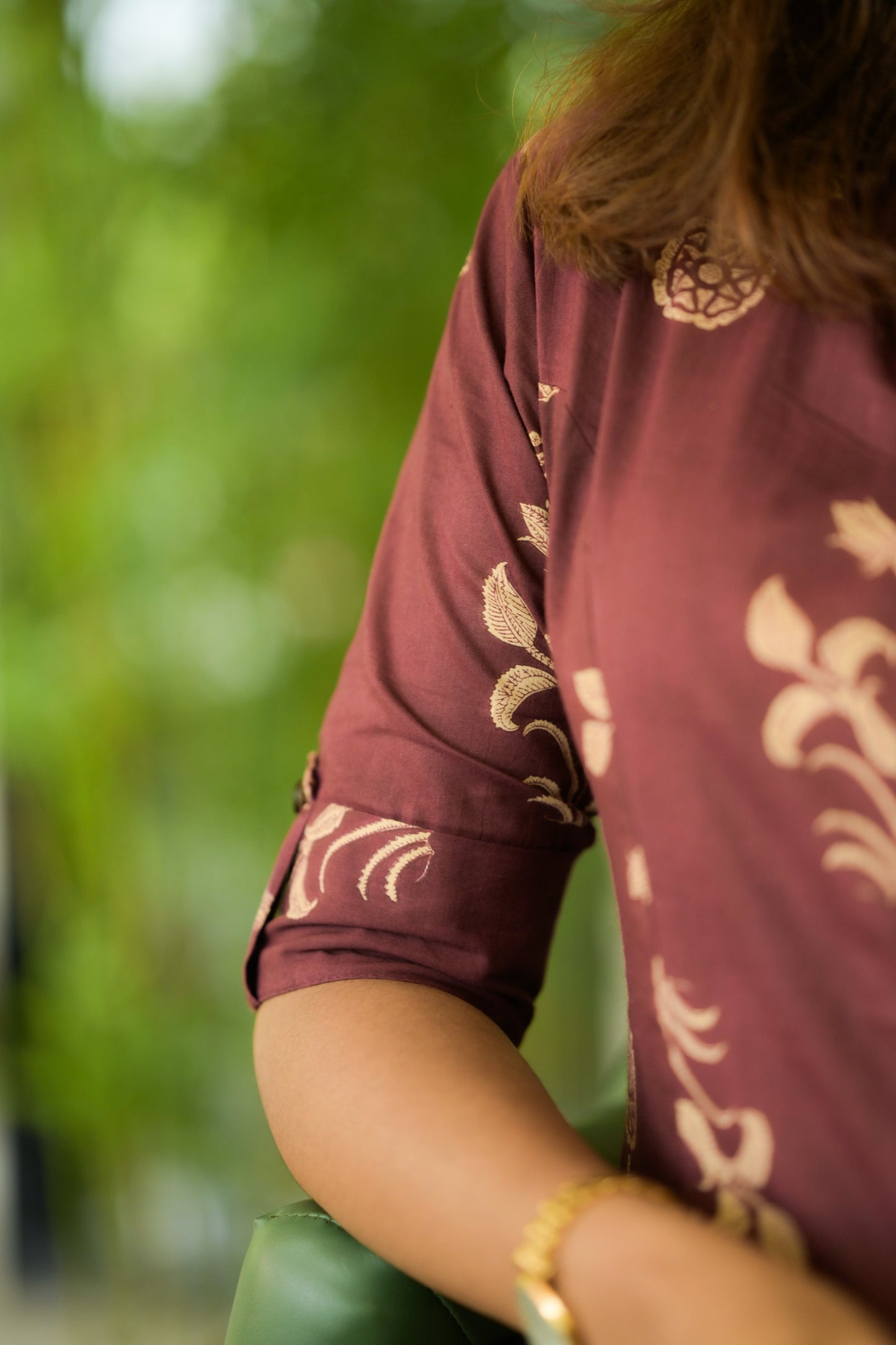 Brown Floral Cotton Coord Set