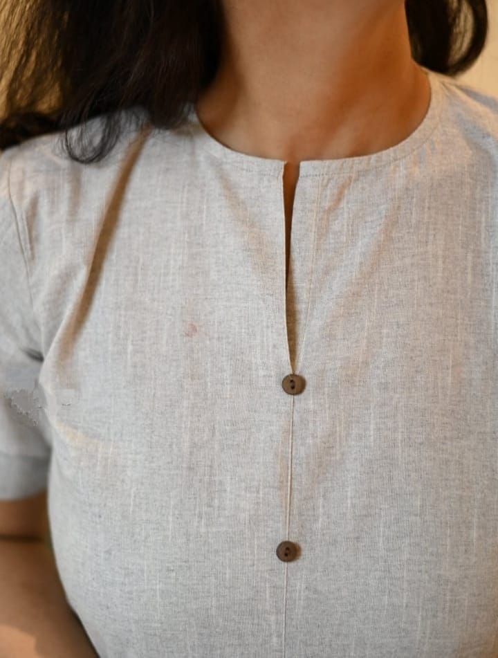 Pure khadi cotton fabric outfit giving you soothing and relaxed feel