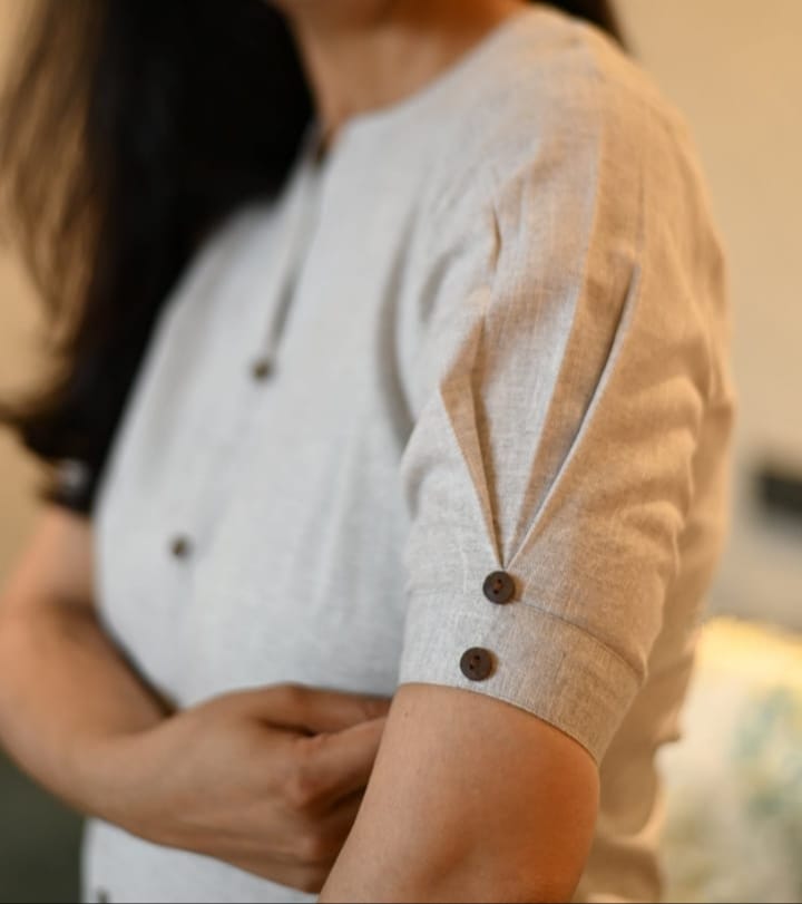 Pure khadi cotton fabric outfit giving you soothing and relaxed feel