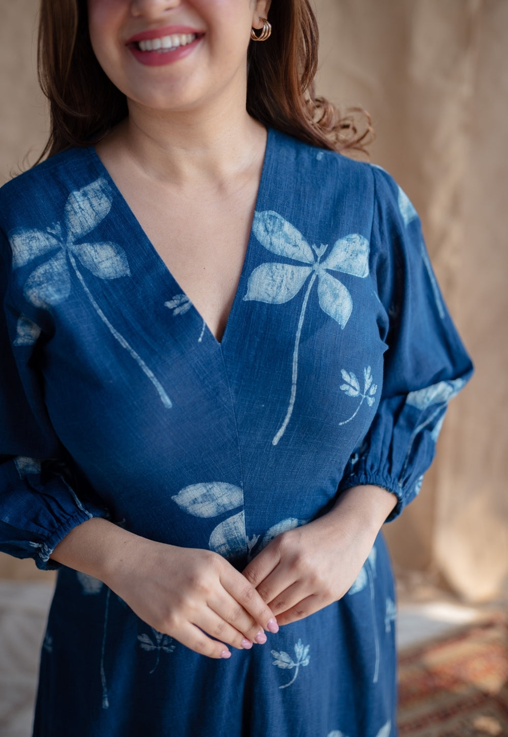 Taima & Iyana Dabu Slub Cotton Dress
