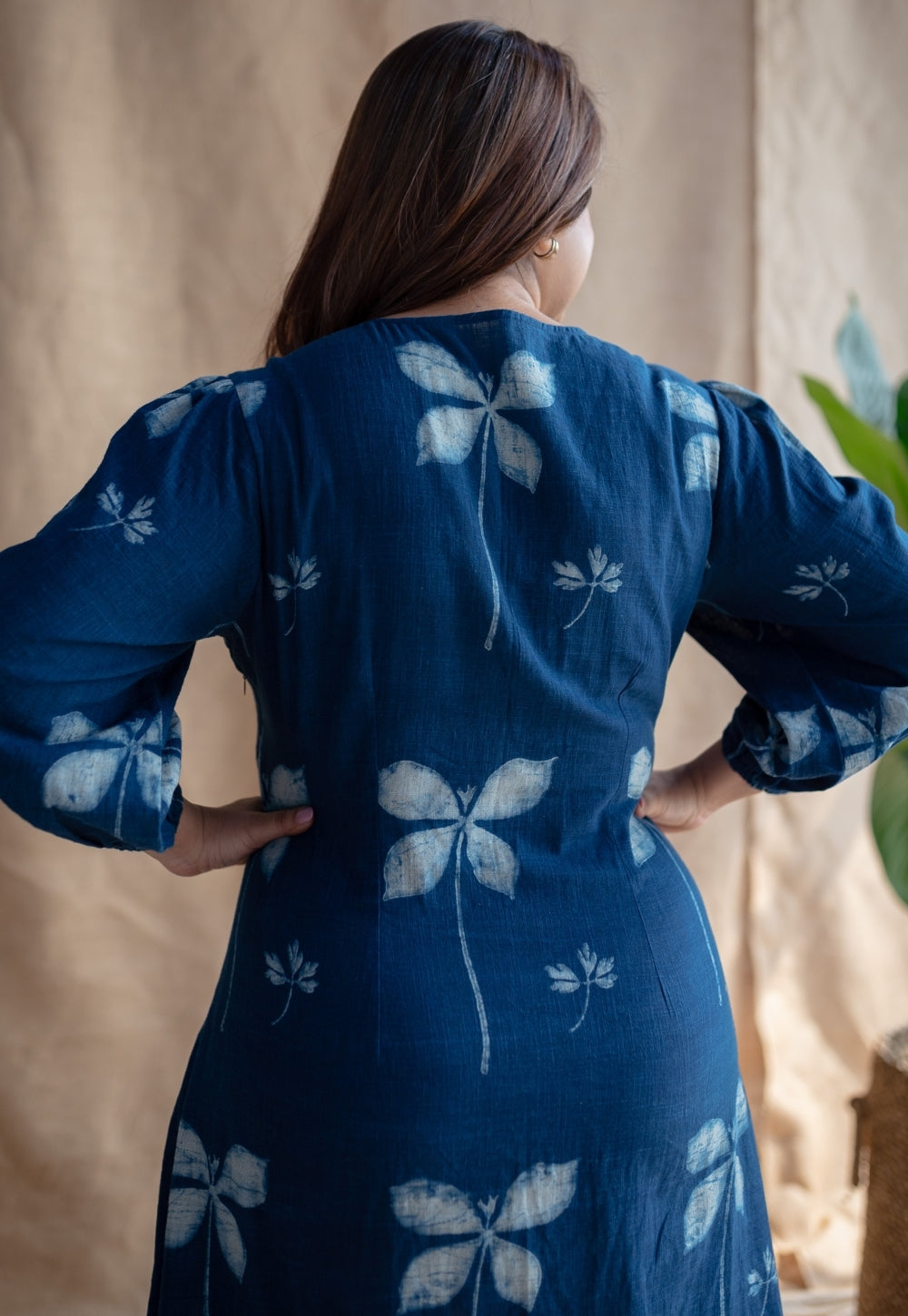 Taima & Iyana Dabu Slub Cotton Dress
