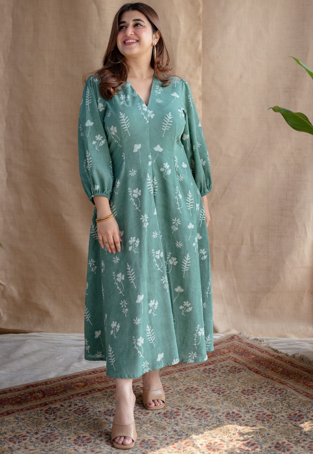 Taima & Iyana Dabu Slub Cotton Dress