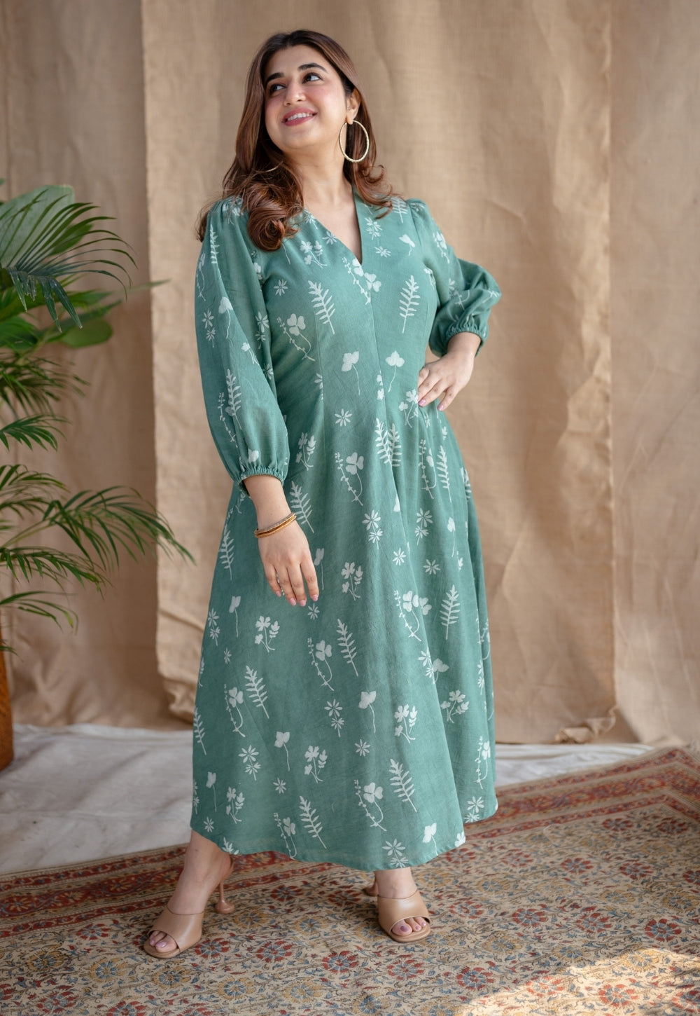 Taima & Iyana Dabu Slub Cotton Dress
