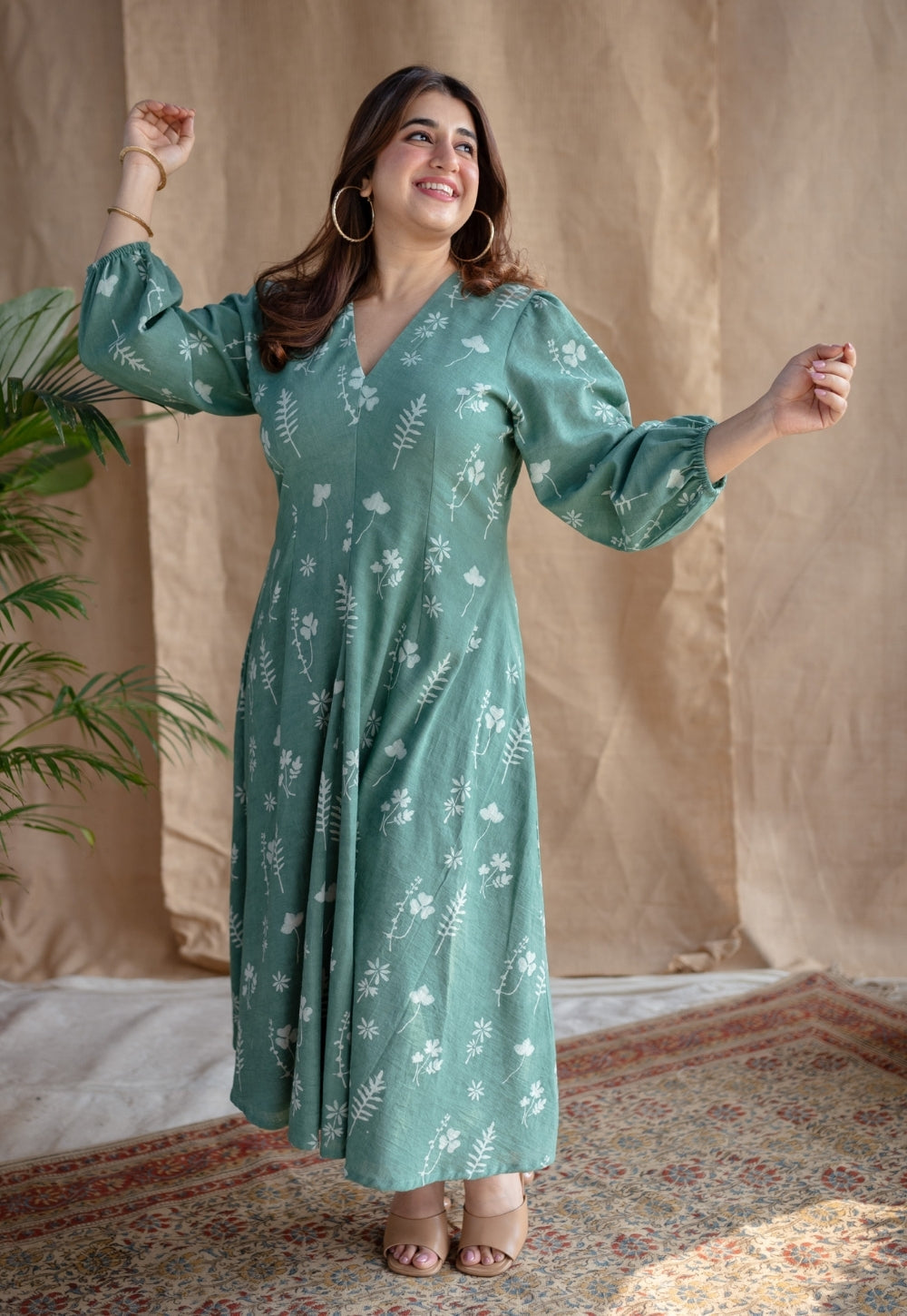 Taima & Iyana Dabu Slub Cotton Dress