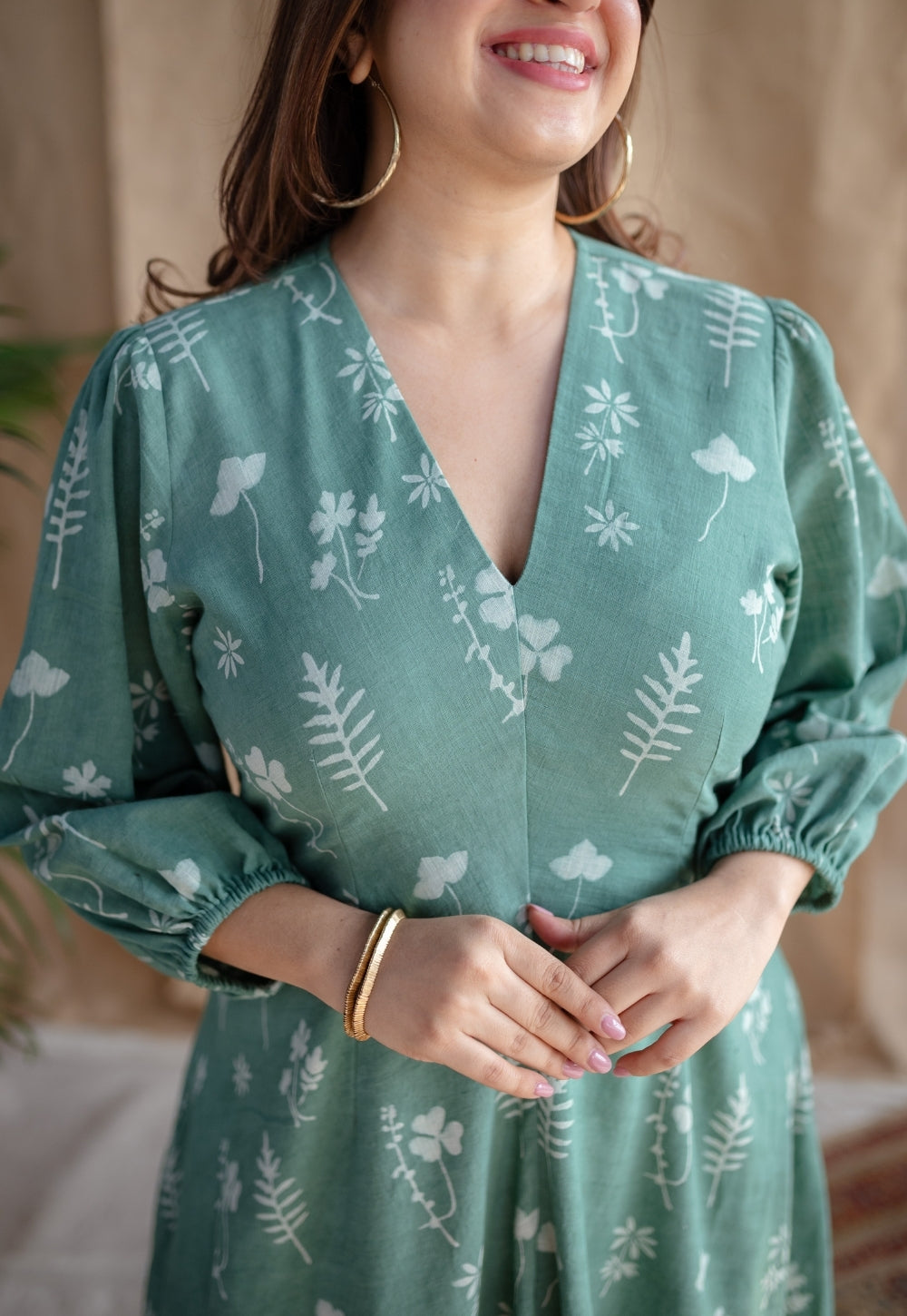 Taima & Iyana Dabu Slub Cotton Dress