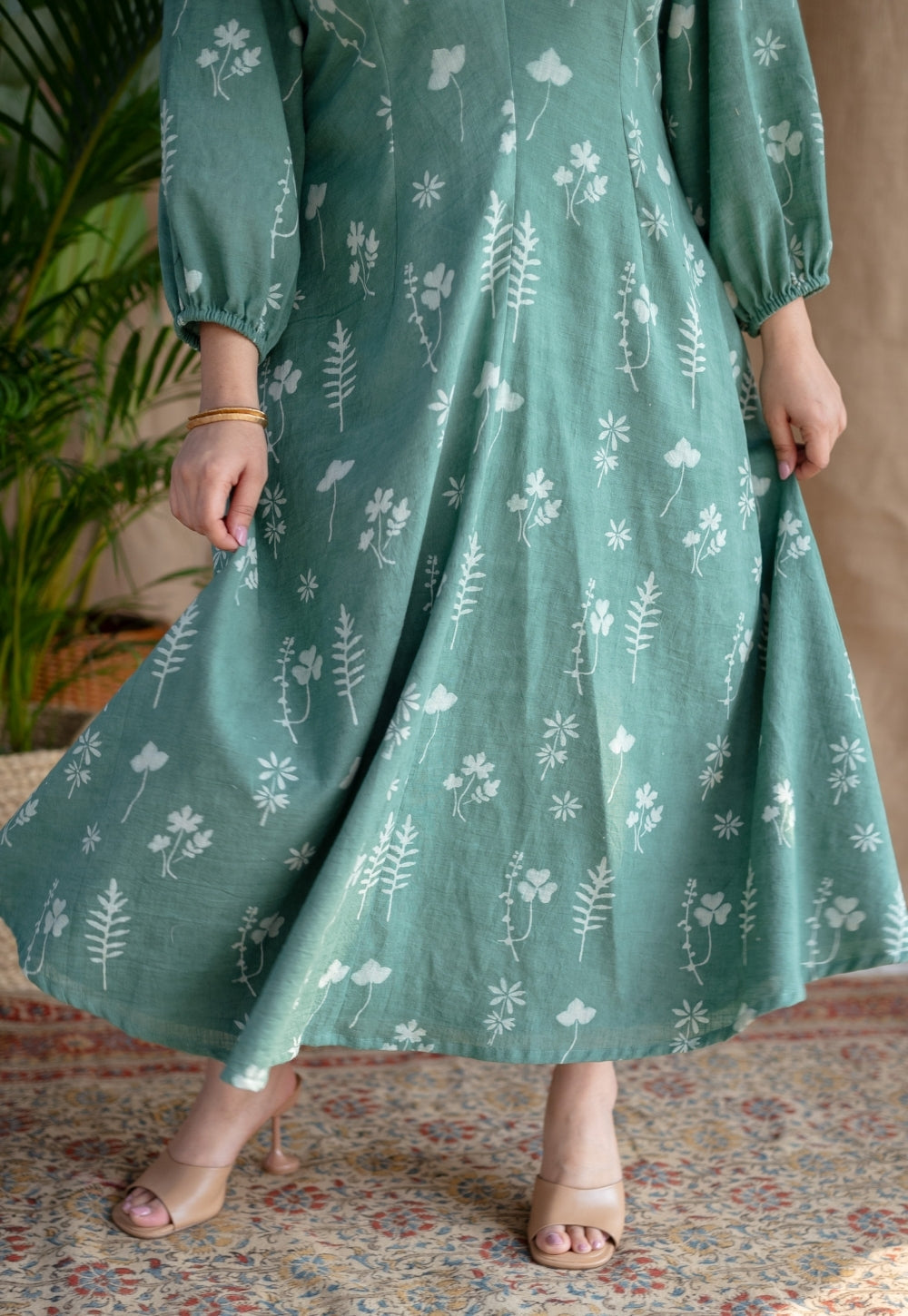 Taima & Iyana Dabu Slub Cotton Dress