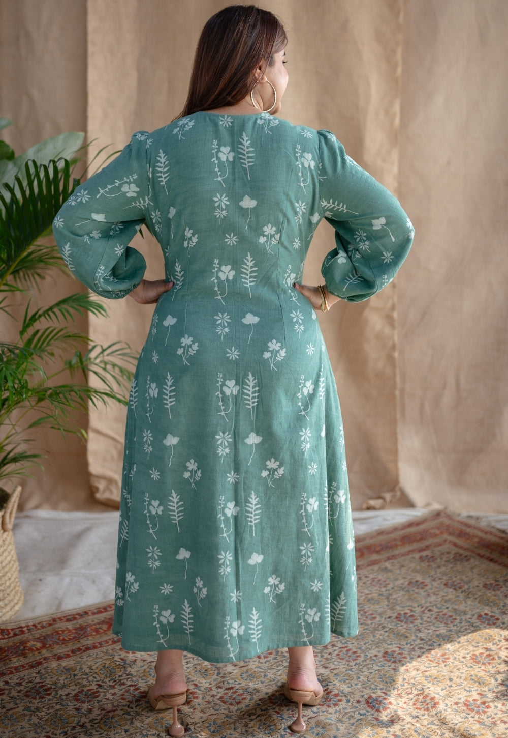 Taima & Iyana Dabu Slub Cotton Dress