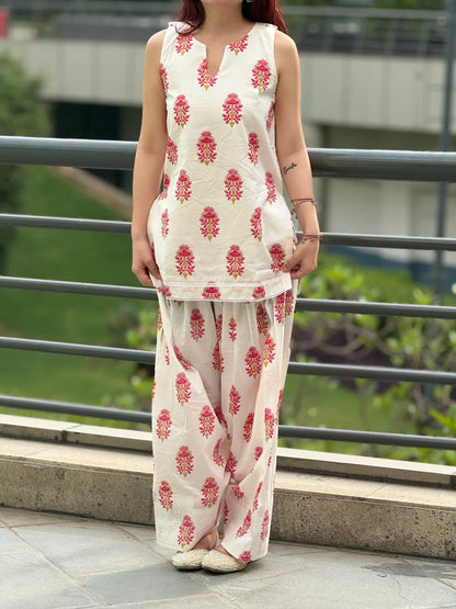 Ivory Gulab Farshi Salwar Set