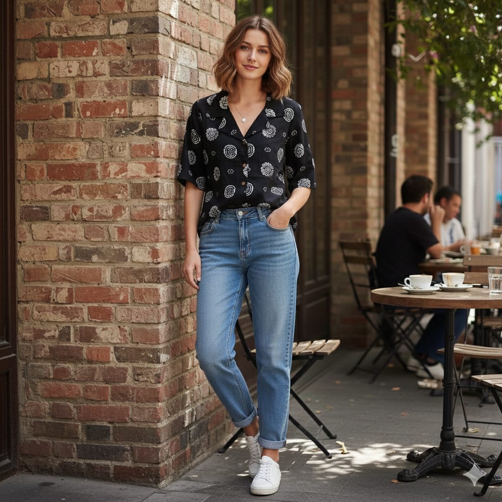 Shirt style crop top