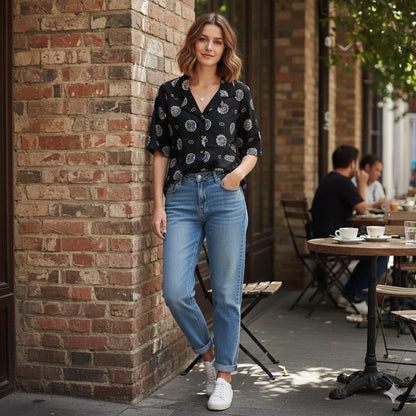 Shirt style crop top